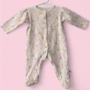 Rosie Pope Baby Girl Snap-Up Flamingo Soft Footed Sleeper | 3-6M